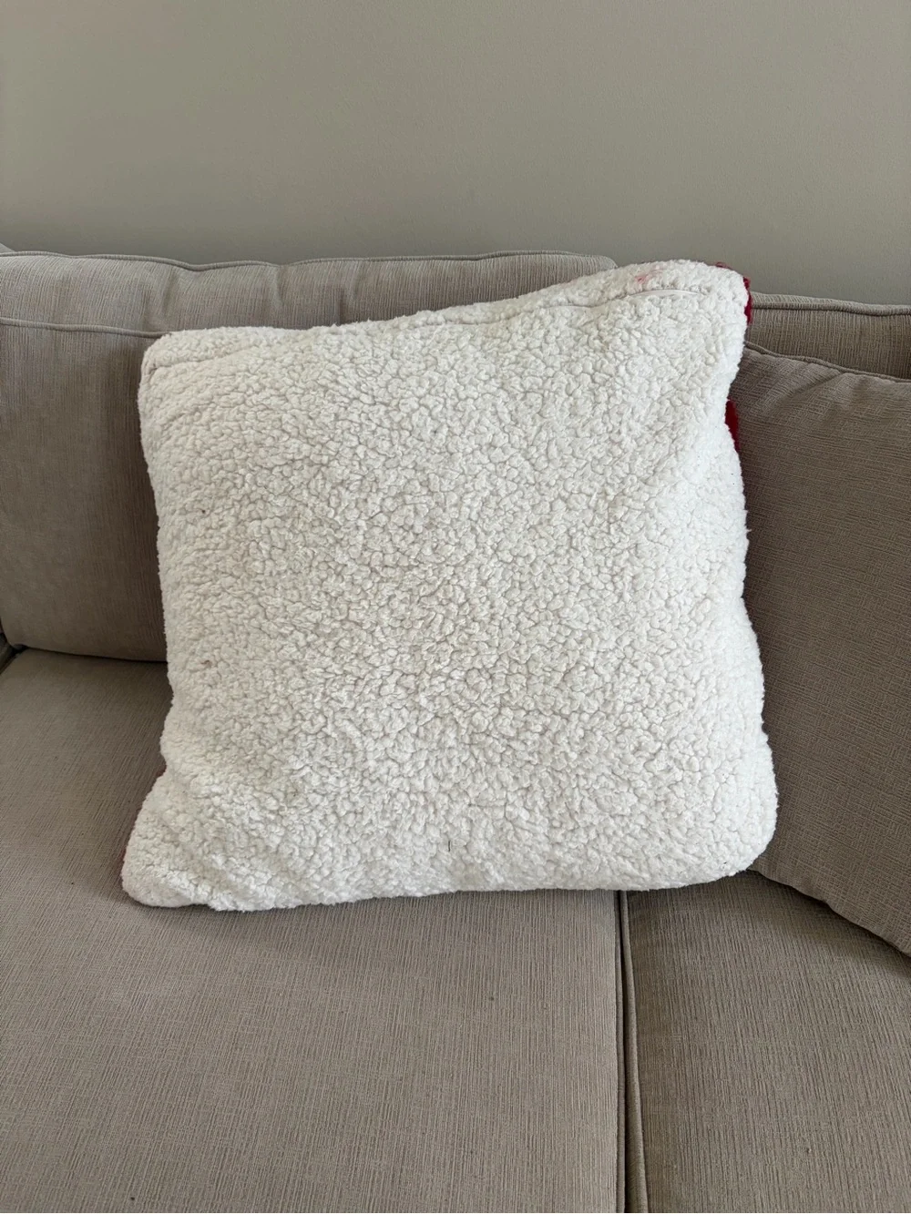 Pottery Barn Red super chunky Cable Knit Holiday Pillow Covers